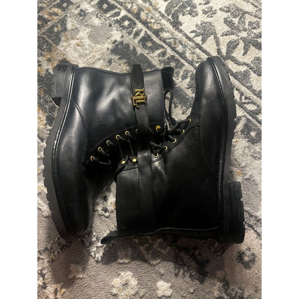 Lauren Ralph Lauren Eldridge Black Boot Sz 9.5